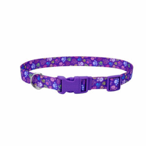 Coastal Styles Purple Paw Collar Para Perros 12"