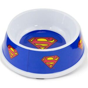 Dc Comics Superman Blue Plato Para Perros De Melamina 16 Oz
