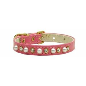 Mirage Collar Rosa Con Perlas Para Gatos Y Perros 8"
