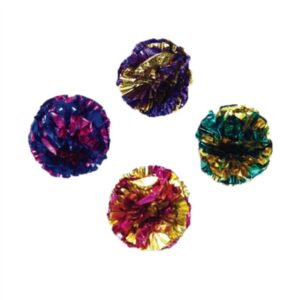 Turbo Glitter Pom Poms Juguete Para Gatos 1.5"