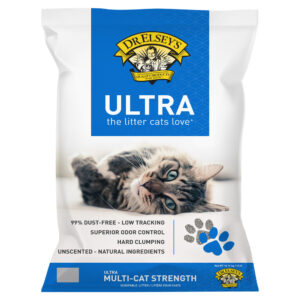 Dr. Elsey's Ultra Unscented Clumping Arena Aglutinante Multigatos Sin Aroma Para Gatos 40 Lb
