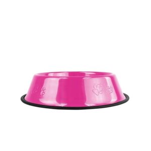 Platinum Pets Plato Rosado De Acero Inoxidable Para Mascotas 6oz