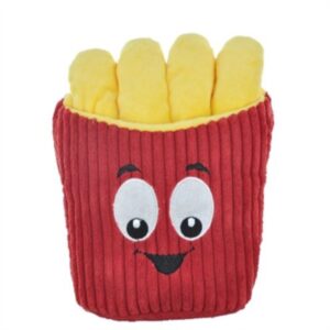 Chomper Junkeez Plush French Fry Dog Toy Juguete Papas Fritas De Peluche Para Perros 7"