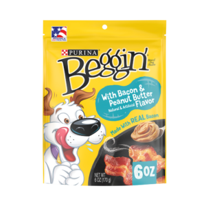 Purina Beggin' Golosinas Tiras de Tocino y Mantequilla de Maní Para Perros 6oz
