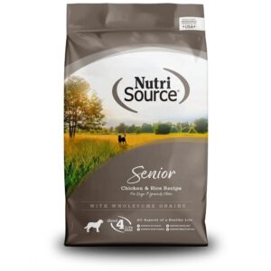 Nutrisource Senior Chicken & Rice Adult Alimento Para Perros Mayores 12lb/5.44kg