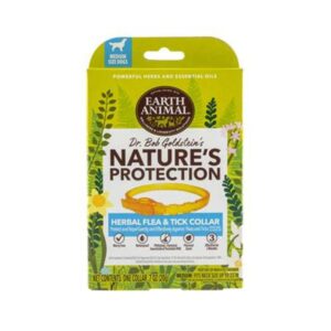 Earth Animal Nature's Protection Flea & Tick Herbal M Collar Antipulgas Para Perros Mediano