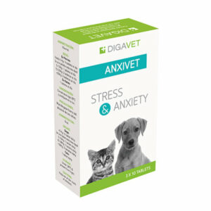 Anxivet Formula Natural Para Tratar La Ansiedad, Miedo Y Estrés En Perros Y Gatos 30 Tabs