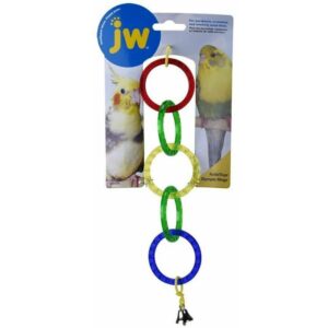 Jw Juguete Aros de Colores Y Campana Para Aves 10"