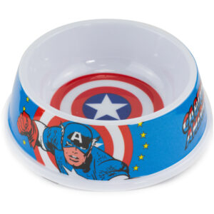 Marvel Comics Capitan America Plato De Melamina Para Perros 16 Oz