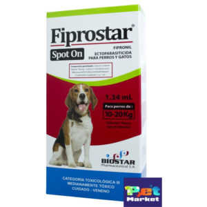 Fiprostar Spot On 10-20kg/20-40lb Pipeta Ectoparasiticida Para Perros 1.34ml