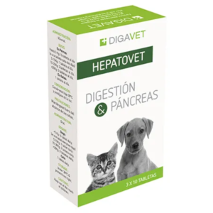 Hepatovet Formula Natural Estimulante De La Función Digestiva Y Pancreática 30 Tabs