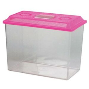 Hagen Pecera Plástica Con Tapa Rosada 14"