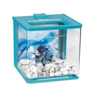 Marina Betta Kit Azul De Pecera Pequeño Para Peces 2.5l