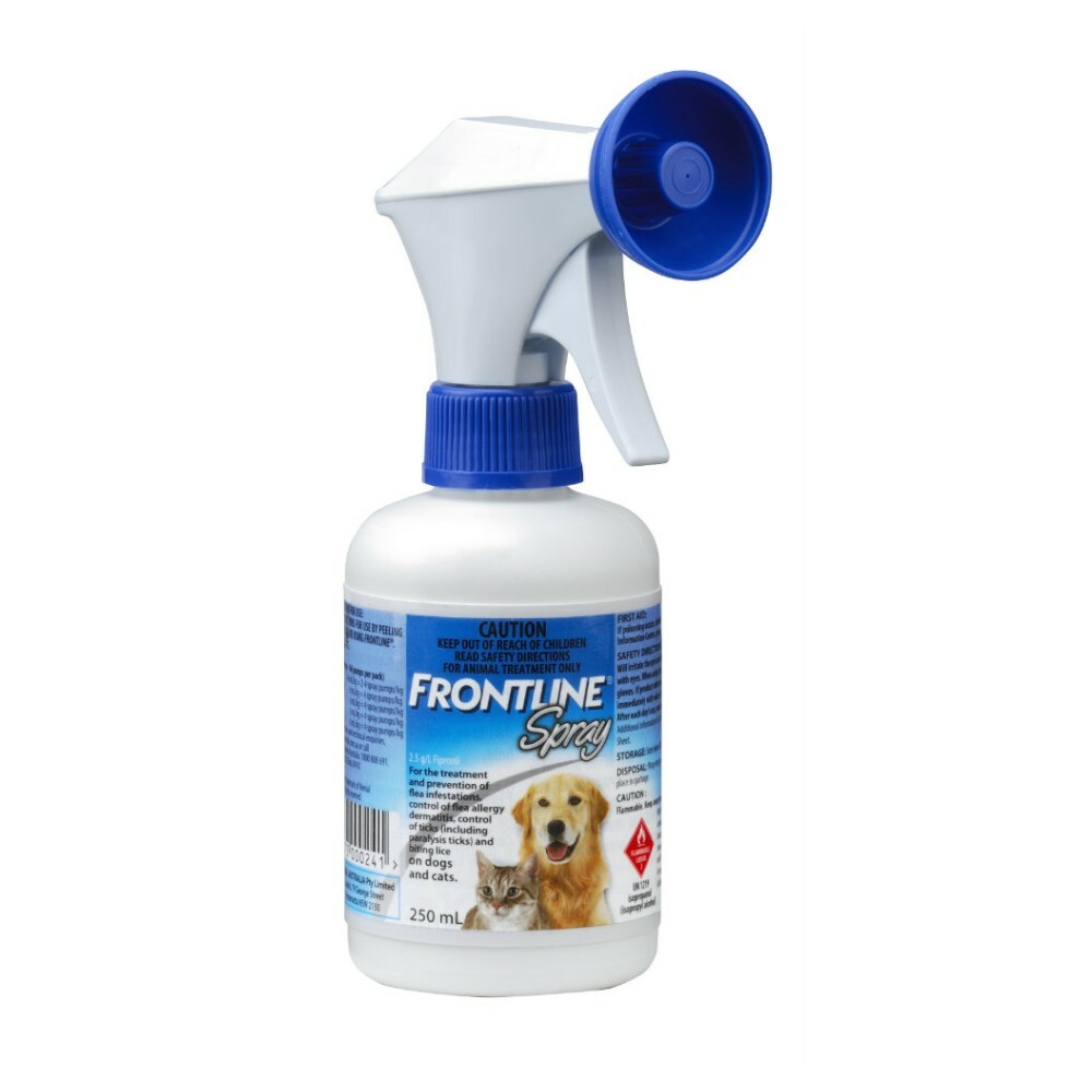 Frontline Plus Spray Antipulgas Antigarrapatas Y Acaros Para Perros 250 Ml