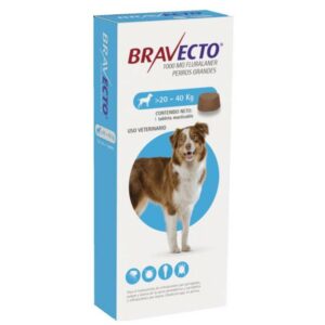 Bravecto 20-40kg/40-80lb Tableta Antipulgas, Garrapatas y Sarnas Para Perros