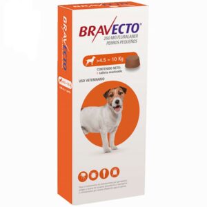 Bravecto 4.5-10kg/10-20lb Tableta Antipulgas, Garrapatas y Sarnas Para Perros