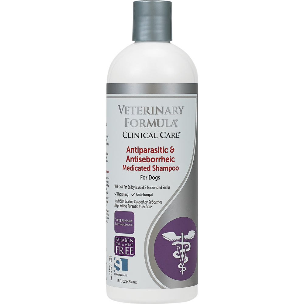 Veterinary Formula Clinical Care Shampoo Antiparasitario Y Antiseborreico Para Mascotas 16oz