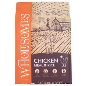 Wholesomes Cat Chicken Meal & Rice Alimento Seco Para Gatos Y Gatitos 15 Lb