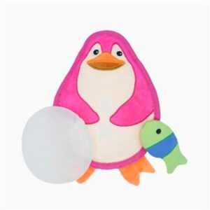 Hugsmart Pet Juguete Pingüino Con Pescado Para Perros 8.7"