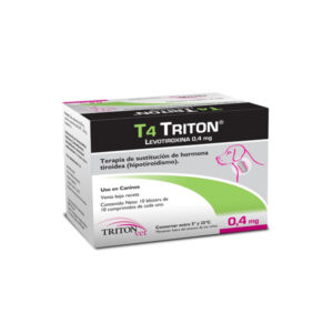 Triton T4 Levotiroxina 0.4 Mg Tratamiento En Perros Con Hipotiroidismo 10 Tabletas