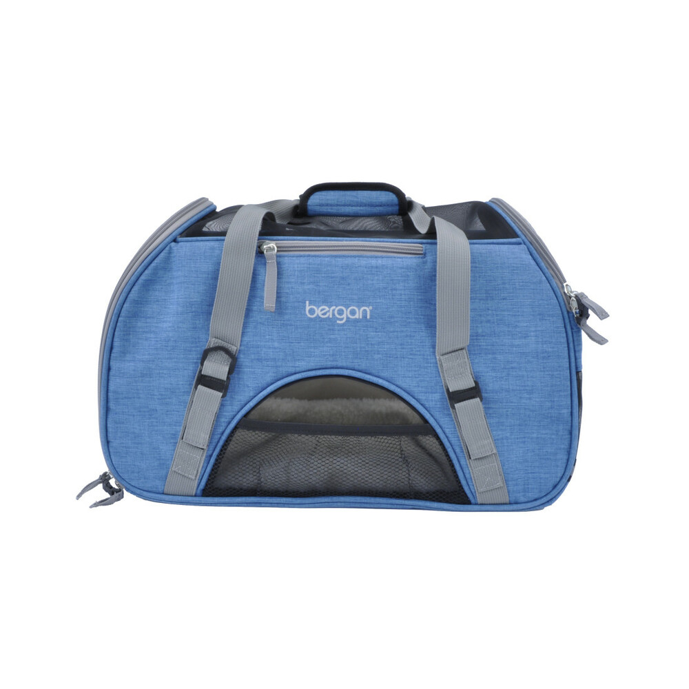 ergan Comfort Bulto De Viaje Para Mascotas Azul Y Gris Grande