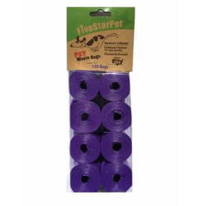 Fivestarpet Bolsas Perfumadas Morada para Recogida De Desechos 8 Rollos