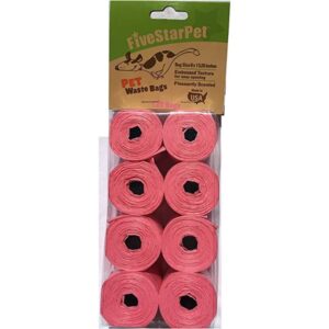 Fivestarpet Bolsas Perfumadas Rosado para Recogida De Desechos 8 Rollos