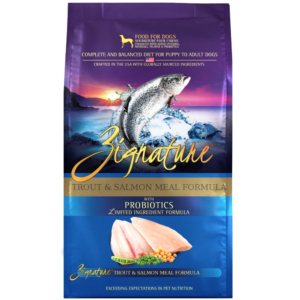 Zignature Trout & Salmon Alimento Seco Libre De Granos Para Perros 4 Lb