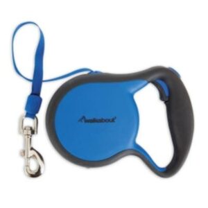 Petmate Walkabout Correa Retractil Azul para Perros Pequeños