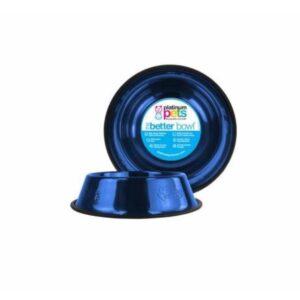 Platinum Pets Plato Azul Safiro De Acero Inoxidable Para Mascotas 6oz