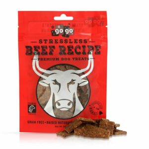 Gogo Stressless Beef Golosinas De Carne De Res Para Perros 3oz