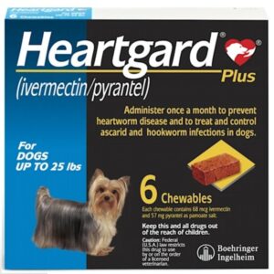 Heartgard Plus S Hasta 11kg/24.2lbs Tabletas Antipulgas Y Control Del Gusano Del Corazón Para Perros