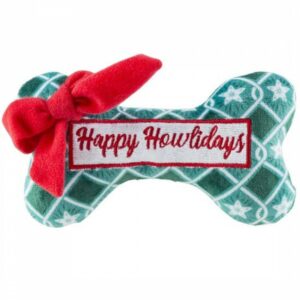 Haute Diggity Dog Juguete Hueso De Peluche Happy Howlidays Para Perros 6"