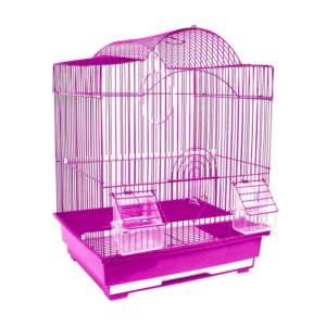 Petboy Jaula Techo Arqueado Rosada Para Periquitos 19"