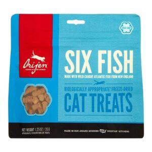 Orijen Six Fish Cat Treats Golosinas Sin Granos Para Gatos De Pescados 1.25oz