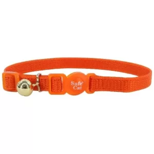 Coastal Safe Cat Collar Naranja Separable De Nylon Para Gatos 8"