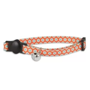 Aspen Fashion Breakaway Orange Flower Collar Ajustable Naranja Para Gatos 8-12"