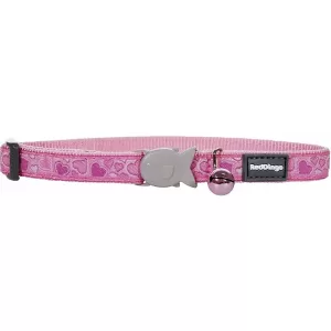 Red Dingo Ribbon Breezy Love Collar Rosado Para Gatos 8"