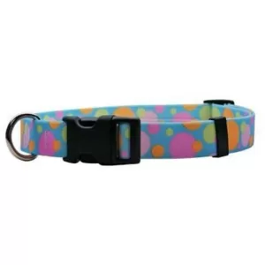 Yellow Dog Design Perfect Polkas Collar Celeste Medianos Para Perros