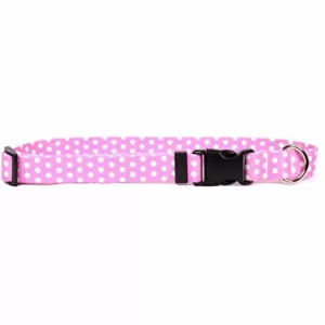 Yellow Dog Design Perfect Polkas Collar Rosado Mediano Para Perros