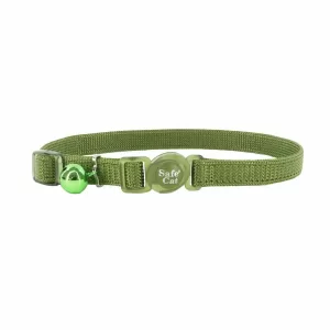Coastal Safe Cat Collar Verde Separable De Nylon Para Gatos 8"