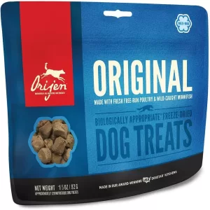 Orijen Original Dog Treats Golosinas 100% Carne Y Sin Granos Para Perros 1.50oz