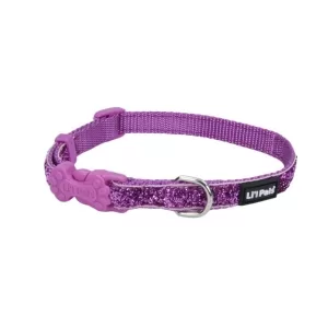 Li'l Pals Collar Violeta Con Brillantina Para Perros 8”x 3/8”