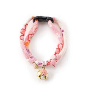 Necoichi Collar Chiremen Sakura Rosado Para Gatos 8.2"