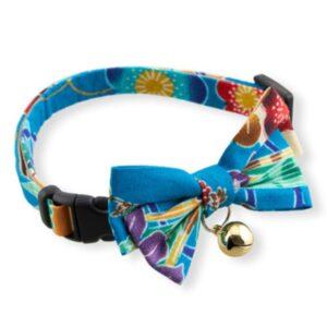 Necoichi Collar Corbatin Azul Para Gatos 8.2"