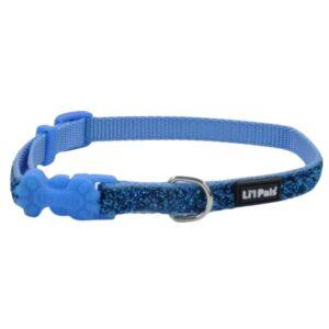 Li'l Pals Collar Azul Con Brillantina Para Perros 8”x 3/8”