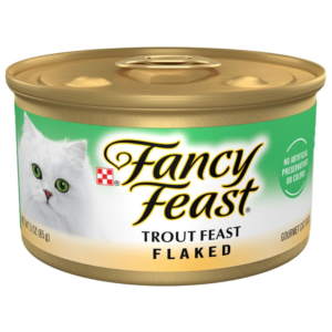 Purina Fancy Feast Flaked Trout Alimento Humedo De Trucha En Trozos Para Gatos 85gr