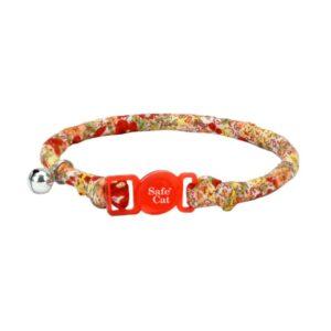 Coastal Safe Cat Collar Desmontable Redondo Red Floral para Gatos 8"