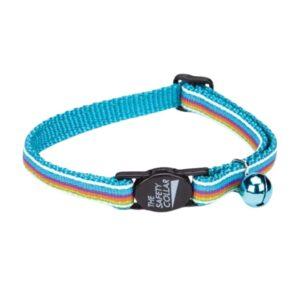 Savvy Tabby Collar Azul Desmontable De Liston Decorativo Para Gatos 8"