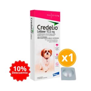 Credelio 2.5 A 5.5kg (6.1 A 12 Lbs) Tableta Antipulgas Y Garrapatas Para Perros 1 Tableta